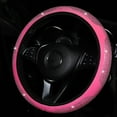 thumbnail image 7 of Universal Car Steering Wheel Cover Anti-slip Pink Steering Wheel Cover, 7 of 7