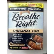 Breathe Right Large Original Tan Nasal Strips, 36 Count