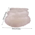 thumbnail image 3 of Plush Carpet 60X90Cm,Solid Color Plush Rug Office Home Fluffy Area Rug Bedroom Soft Furry Durable Rug,1X Floor Mat, 3 of 8