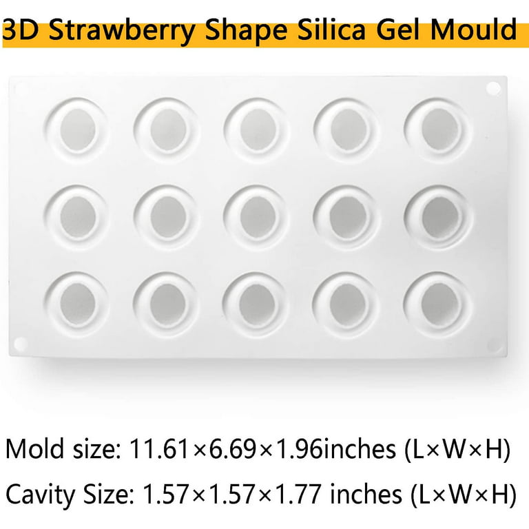  OCPO Kitchen Strawberry Silicone Mold for Baking Mousse Cake 3D  Silicone Baking Molds for Cakes, French Dessert, Pastry, Chocolate, Ice  Cream Mould, Cake Decoration Mold 3D Strawberry Shape (8-cavity): Home 