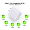 thumbnail image 5 of Esoulk 20W USB-C PD (Power Delivery), Ultra Fast Charging Wall Charger with Glass Screen Protector for Samsung Galaxy S24 - White, 5 of 9