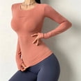 thumbnail image 3 of Cloud Hide-Camiseta de Yoga lisa para mujer, Blusa de manga larga, Top deportivo deportivo para chica, camiseta para correr, ropa deportiva para Fitness para invierno y otoño, 3 of 5