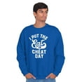 thumbnail image 5 of I Put Eat In Cheat Day Funny Foodie Unisex Plus Size Sweatshirt Brisco Brands 4X, 5 of 6