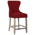 thumbnail image 2 of WestinTrends 24" Wordford Velvet Counter Stool, Wingback Tufted Button Upholstered Chair for your Bar, Island, Kitchen, 2 of 10