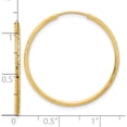 thumbnail image 4 of 14K Yellow Gold D/C 1.50Mm Endless Hoop Earrings (Width 1.5) (Length 29.5) - Jbsp, 4 of 5