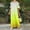 Green, variant on Women's Flowy Maxi Dress with Puff Sleeves and Shoulder Ruffle for Beach and Vacation Wear