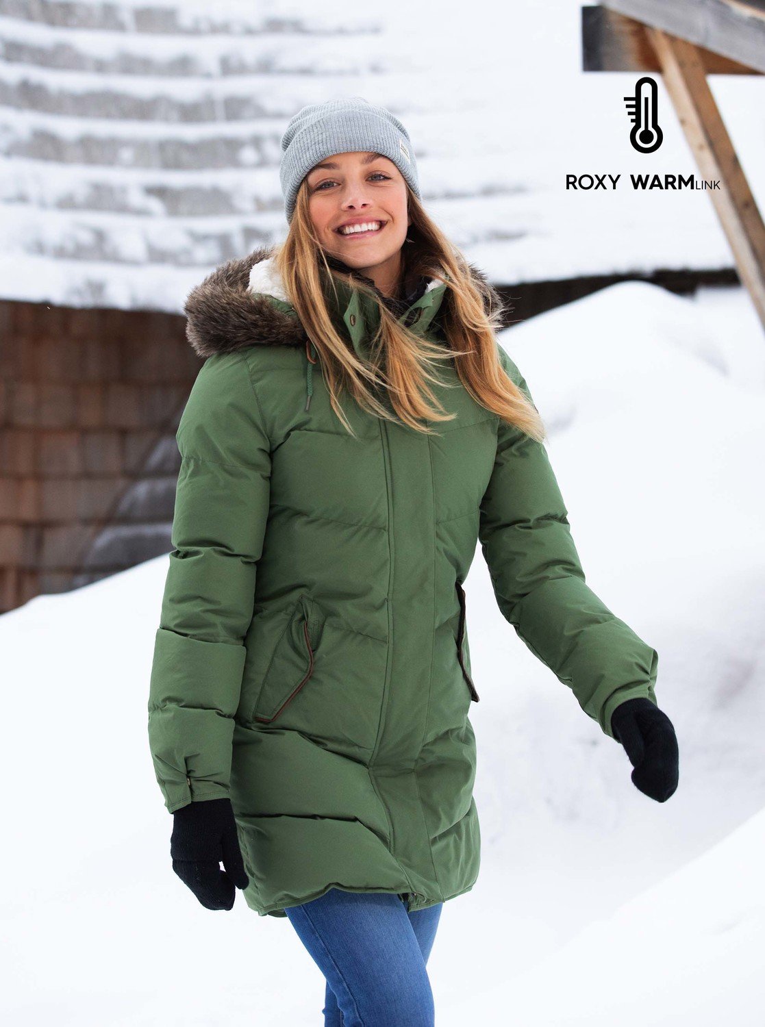 Roxy Ellie Plus Waterproof Longline Puffer Jacket - Women's - image 1 of 5