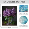 thumbnail image 3 of Diamond Art Kit for Adults, Purple Lilacs In Glass Vase Diamond Painting for Adults Beginners, DIY Diamond Art Painting Kits, 5D Diamond Painting Crafts for Home Decor 12x16 Frameless, 3 of 7