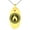 Gold, variant on Stainless Steel Fire Element Rune Engraved Small Oval Charm Pendant Necklace