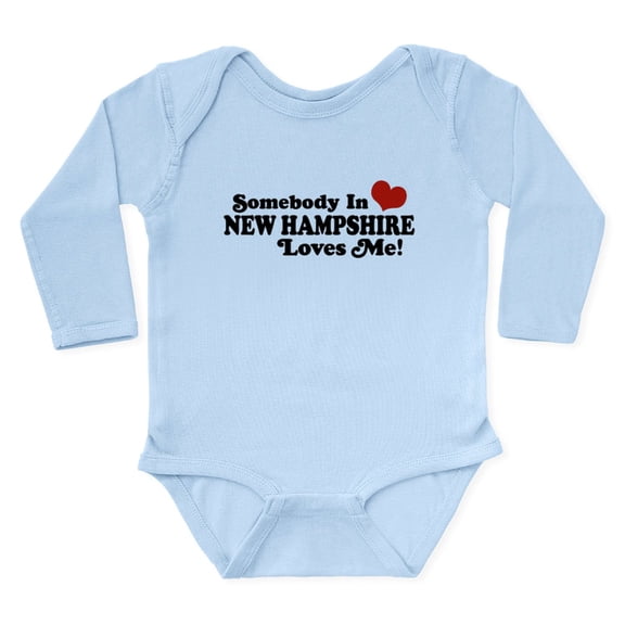 CafePress - Somebody In New Hampshire Loves Me Body Suit - Long Sleeve Cotton Baby Bodysuit