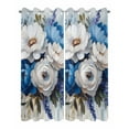 thumbnail image 2 of nqOlkjepod Outdoor Curtains for Patio Waterproof, White Blue Spring Floral Outdoor Privacy Panels Grommet, Vintage Flowers Farmhouse Blackout Outside Curtains for Porch/Cabana 54"x95", 2 Panels, 2 of 8