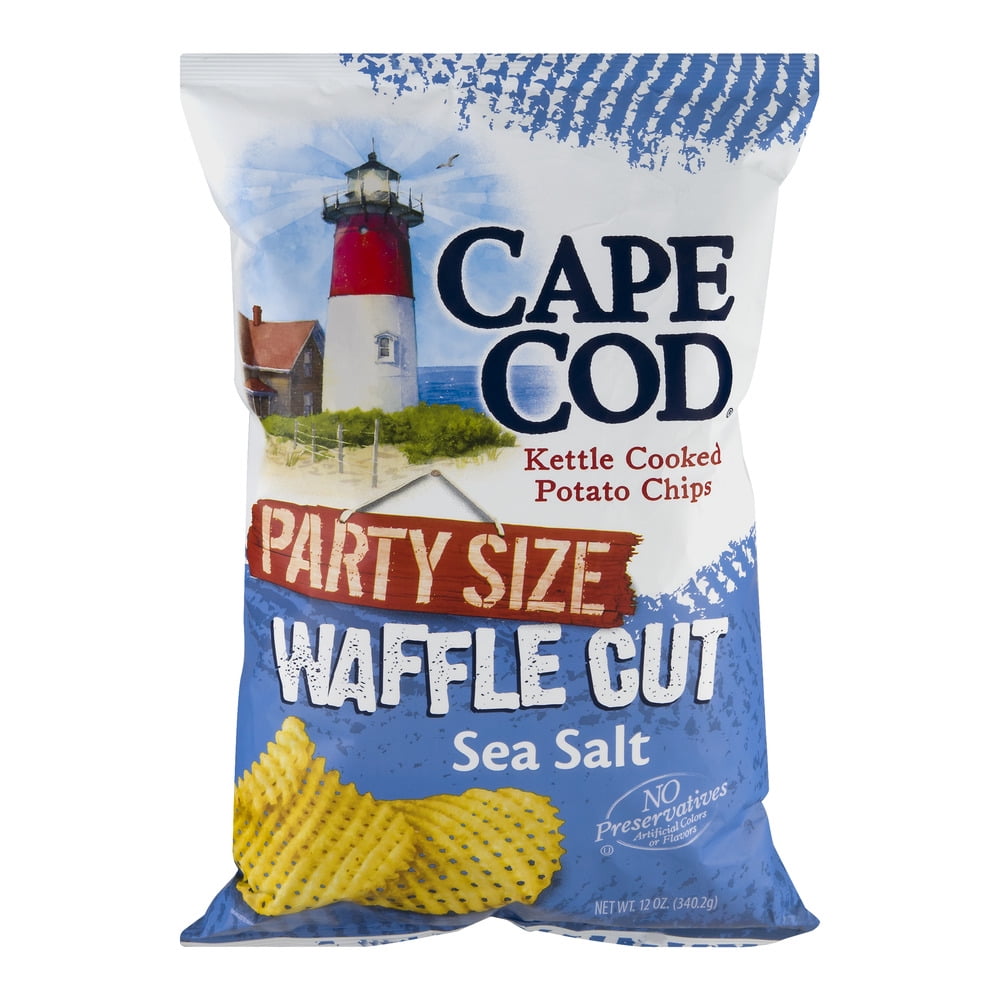 Cape Cod Kettle Cooked Potato Chips Waffle Cut Sea Salt, 12.0 OZ by SNYDER'S-LANCE, INC.