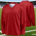 thumbnail image 2 of HBGVBA Boy's Pullover Long SleeveSolid Color Fast Dry Mesh V-Neck Baseball Jacket Breathable Athleisure Sport Top Summer Outdoor 3-15 Years, 2 of 6