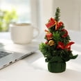 thumbnail image 5 of Mini Tabletop Christmas Tree, Artificial Christmas Trees with Pinecones Red Berries Xmas Tree for Home Office Fireplace Christmas Ornaments, 5 of 7