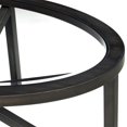 thumbnail image 2 of Tcbosik 46 inch Oval Coffee Table with Tempered Glass and Wood Base, Modern Center Table for Living Room, Easy Assembly, Black, 2 of 9