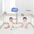 thumbnail image 5 of Pkinoicy Baby Playpen, Upgrade Playpen, Playpen for Babies (47*47*26inch Beige), Play Pen Center for Babies and Toddlers, 5 of 6