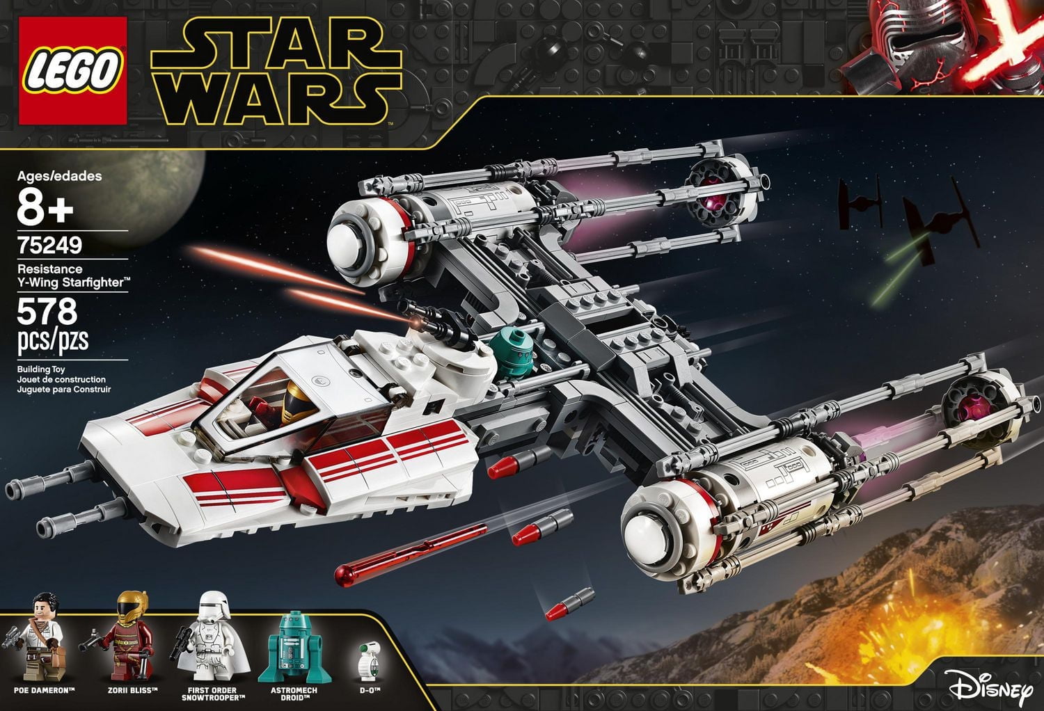 LEGO Star Wars Y-Wing Starfighter de la Résistance 75249