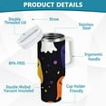 thumbnail image 2 of Yayeee 40oz Double-Wall Insulated Stainless Steel Tumbler with Handle Bottle, Halloween Colorful Ghosts, 2 of 8
