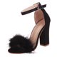 thumbnail image 1 of UPOUART 1Par Sandalias De Tacón Ancho Para Mujer Sencillo En Negro Material PU, 1 of 6
