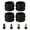 Black-3"H(Inner 2"H), variant on Furniture Risers Black 3"H(Inner 2"H) Heavy Duty Storage Lift