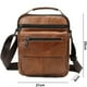 thumbnail image 2 of Bolso de mensajero de cuero para hombre, bolso bandolera multifuncional de gran capacidad con correas ajustables para el trabajo y los negocios, 2 of 8