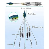 Umbrella Rigs for Bass Stripers Fishing, Freshwater Fishing Swimbait Lures Rig Kit, Blue