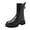 Black, variant on Mid Calf Boots for Women Platform Lug Sole Slip on Chelsea Ankle Booties with Side Zipper(Brown,6)