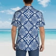 thumbnail image 4 of Disketp Hawaiian Shirts For Men,Stylized Flowers Vintage Boho Print Mens Casual Short Sleeve Button Down Shirts Beach Shirt, 4 of 7