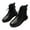 Black, variant on Lovskoo 2024 Combat Boots Womens Round Toe Platform Vintage Elastic Dressy Flat Heeled Frenum Shoes Black