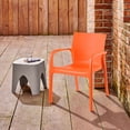 thumbnail image 7 of Strata Furniture Alissa Weatherproof Polypropylene Chair in Orange (Set of 2), 7 of 7