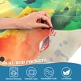 thumbnail image 3 of Yayeee Kitchen Curtains Tier Pair Light Filtering 27"x36" Rod Pocket Short Cafe Window Panel, Colorful Plants, 3 of 7