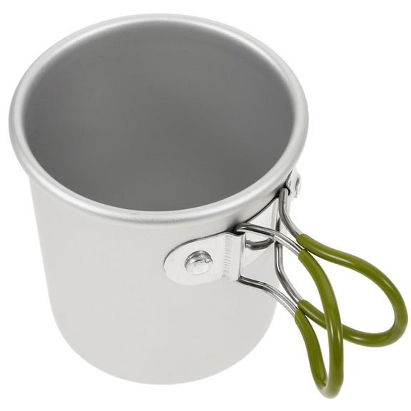 WHAMVOX Outdoor Coffee Cup Folding Handle Aluminium Alloy Cup Aluminium Alloy Camping Water Mug