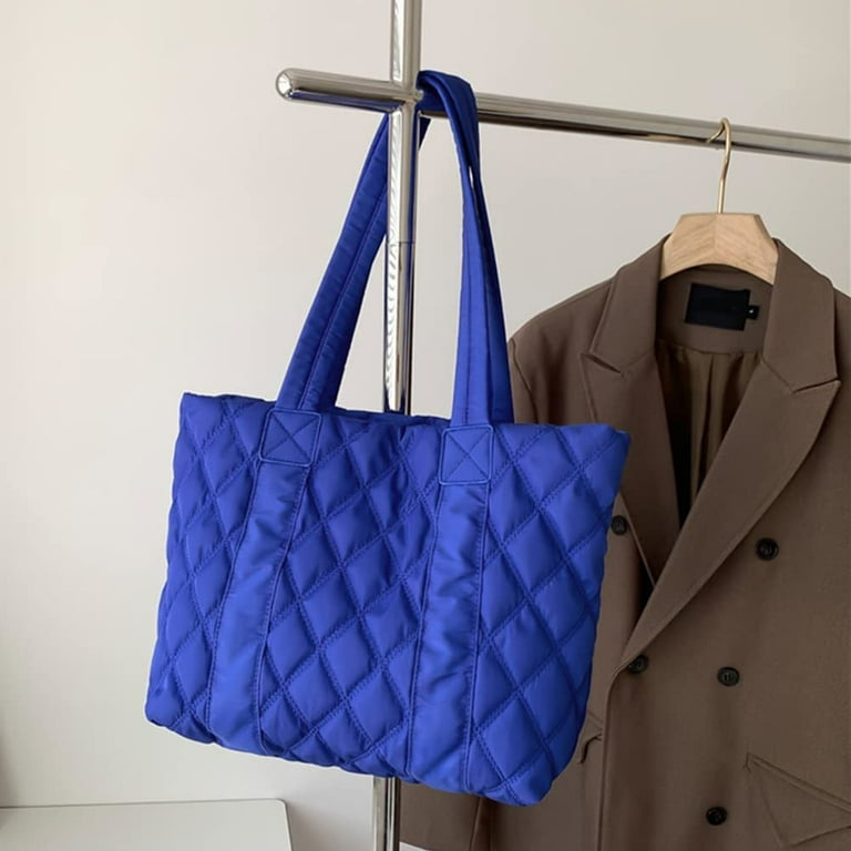 CoCopeaunt Quilted Tote Bags for Women Lightweight Puffer Padding Shoulder Bag Large Nylon Tote Handbag Zipper Closure Walmart