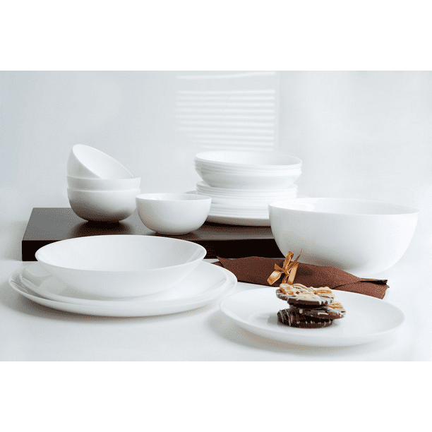 Vajilla De 12 Pzas Moderna De Opal Diwali Luminarc Luminarc Diwali Blanc Bodega Aurrera en linea