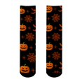 thumbnail image 4 of Rggeeun Halloween Socks for Women Pumpkin Bat Graphic Cute Socks Warm Comfort Crew Socks for Women Fall Winter Training Trendy,Black,One Size, 4 of 4