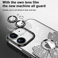 thumbnail image 3 of Glitter Case for iPhone 11, iPhone 11 Case Camera Lens Protector Clear Sparkly Gradient Luxury Rhinestone Soft TPU for Women Girls Bumper Shockproof Case Cover for iPhone 11,Black KDL, 3 of 12