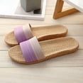 thumbnail image 2 of Kayannuo Summer Slippers for Women Women's House Slippers Indoor/Outdoor Fashion Couple Casual Linen Round Head Comfy Casual Wear-resisting Home Shoes, 2 of 6