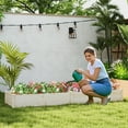 thumbnail image 2 of Gymax Wooden Raised Garden Bed w/ 2 Planter Boxes Divider Open-Ended Base for Flower, 2 of 10