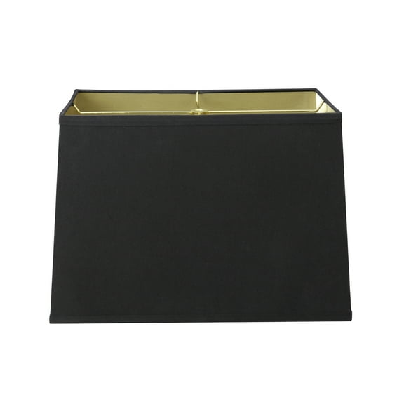 Aspen Creative 36061 Transitional Rectangle Hardback Shaped Spider Construction Lamp Shade in Black, 16"   9" wide (14"   7") x (16"   9") x 11"