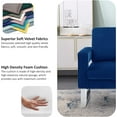 thumbnail image 2 of Locus Bono Velvet Arm Chair, Upholstered Lounge Chair Reading Chair for Living Room, for Adult(Navy Blue), 2 of 5