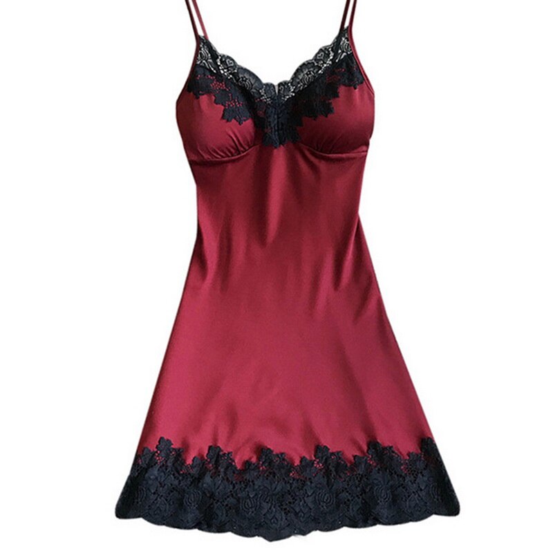 Summer Women Sexy Lingerie Silk Lace Paddad PushUp Dress Babydoll