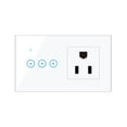 thumbnail image 1 of Amdohai 95- Prise Murale Wi-Fi Smart avec 3 Lumières Tactiles en Gang, 1 of 7