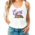 thumbnail image 2 of Easy Tiger Tank Top for Women and Teens Trendy Orange Tiger Sleeveless Tee White Tank Top X-Large, 2 of 4