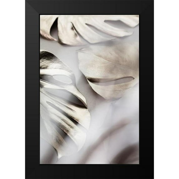 Artographie Studio 13x18 Black Modern Framed Museum Art Print Titled - Monstera Gold 02
