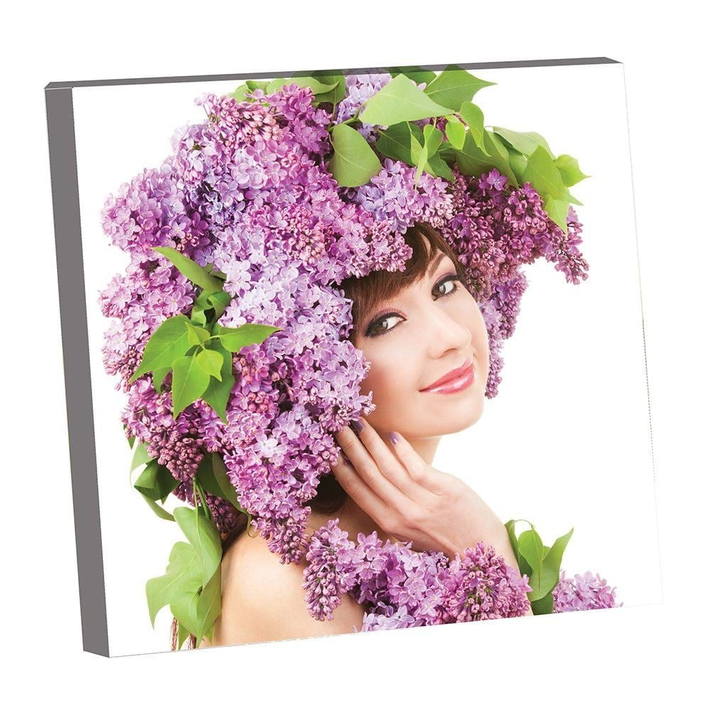 Beauty from Within Flowerhead -14"x14" Canvas Artwork - Multi-Color 16 x 20