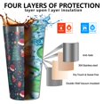 thumbnail image 3 of 16oz Tumblers Dark Blue Christmas Pattern Stainless Steel Vacuum Insulated Double Wall Travel Tumbler Cups Mug with Lid and Straw,Cleaning Brush for Coffee,Tea, 3 of 4
