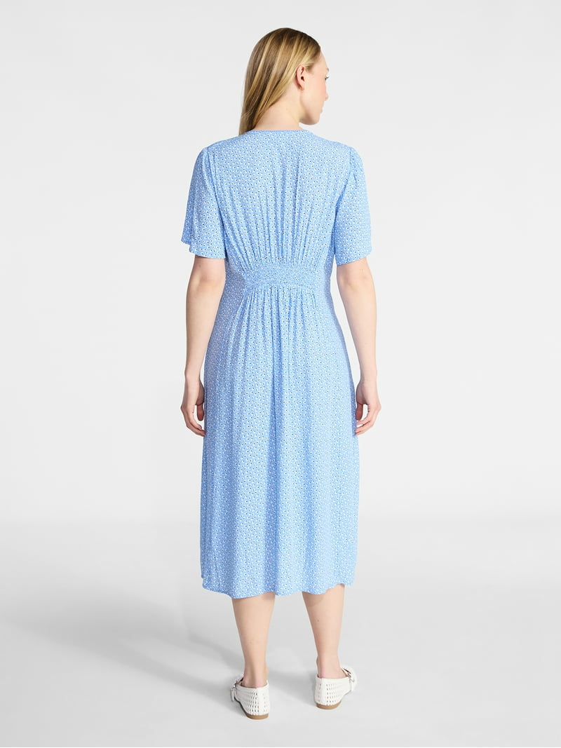 knee length dresses for ladies It's Easy Short Sleeve Midi Dress