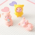 thumbnail image 3 of Grandest Birch DIY Craft Pig Figurine Vivid Cartoon Miniature Charming Pig Figurine for Home Pig Figurine, 3 of 8
