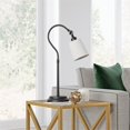 thumbnail image 2 of Henn&Hart 7" Blackened Bronze Metal/Fabric Table Lamp, 2 of 10