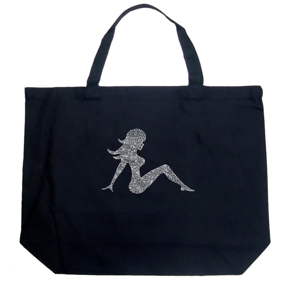 LA Pop Art Large Word Art Tote Bag - MUDFLAP GIRL